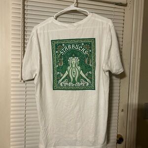 Vintage Starbucks Graphic Tee in White and Green